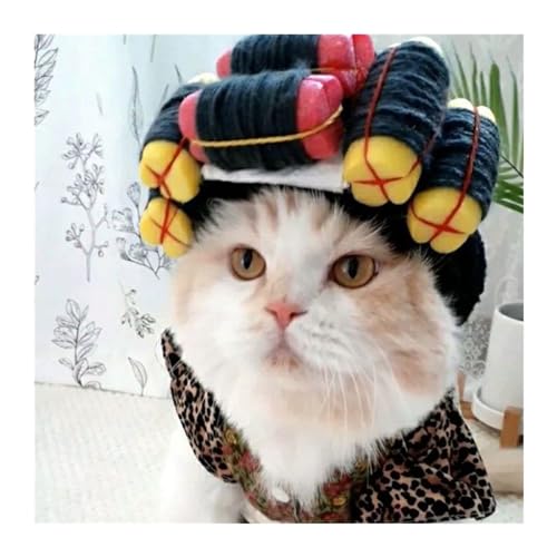 WaLdor Tierhaarkostüm Haustier-Perücke, Hunde-Katzen-Hut, niedliche kleine Hunde-Kopfbedeckung, Haustier-Foto-Kopfschmuck, Zubehör-Requisiten Lustige Hunde-Katze-Cosplay-Perücke (Color : B, Size : S) WaLdor Tierhaarkostüm Haustier-Perücke, Hunde-Katzen-Hut, niedliche kleine Hunde-Kopfbedeckung, Haustier-Foto-Kopfschmuck, Zubehör-Requisiten Lustige Hunde-Katze-Cosplay-Perücke (Color : B, Size : S) von WaLdor