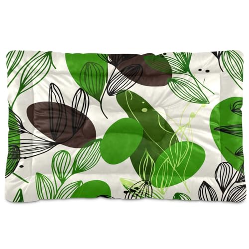 Waassud Abstrakte Blätter, dicke Hundebett-Matte, rutschfest, kaufest, Haustierbett für Hunde, Katzen, weich, waschbar, Hundehüttenkissen für Boden, Sofa, Auto, 91,4 x 61 cm Waassud Abstrakte Blätter, dicke Hundebett-Matte, rutschfest, kaufest, Haustierbett für Hunde, Katzen, weich, waschbar, Hundehüttenkissen für Boden, Sofa, Auto, 91,4 x 61 cm von Waassud
