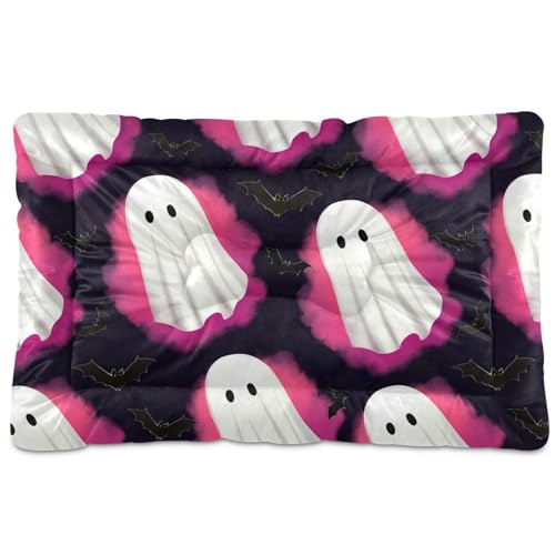 Waassud Boo-boos Halloween-Matte, dick, rutschfest, kaufest, Haustierbett für Hunde, Katzen, weich, waschbar, Hundehütten-Unterlage für Boden, Sofa, Auto, 91,4 x 61 cm von Waassud