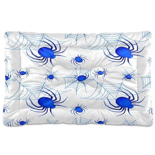 Waassud Dicke Hundebett-Matte, rutschfest, kaufest, Haustierbett für Hunde und Katzen, weich, waschbar, Hundehütte, Kistenunterlage für Boden, Sofa, Auto, 91,4 x 61 cm, Blau von Waassud