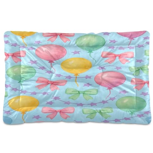 Waassud Dicke Hundebett-Matte mit Luftballons und Schleifen, rutschfest, kaufest, Haustierbett für Hunde und Katzen, weich, waschbar, Hundehüttenkissen für Boden, Sofa, Auto, 45,7 x 61 cm Waassud Dicke Hundebett-Matte mit Luftballons und Schleifen, rutschfest, kaufest, Haustierbett für Hunde und Katzen, weich, waschbar, Hundehüttenkissen für Boden, Sofa, Auto, 45,7 x 61 cm von Waassud