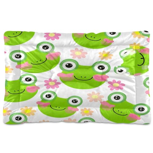 Waassud Dickes Hundebett, Frosch mit Blume, rutschfest, kaufest, Haustierbett für Hunde und Katzen, weich, waschbar, Hundehütte, Kistenunterlage für Boden, Sofa, Auto, 91,4 x 61 cm Waassud Dickes Hundebett, Frosch mit Blume, rutschfest, kaufest, Haustierbett für Hunde und Katzen, weich, waschbar, Hundehütte, Kistenunterlage für Boden, Sofa, Auto, 91,4 x 61 cm von Waassud