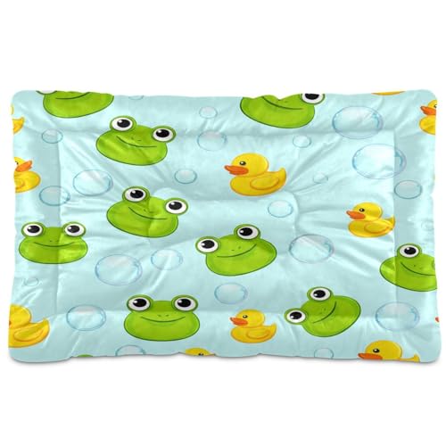 Waassud Dickes Hundebett, Frosch mit Ente, rutschfest, kaufest, Haustierbett für Hunde und Katzen, weich, waschbar, Hundehütte, Kistenunterlage für Boden, Sofa, Auto, 45,7 x 61 cm Waassud Dickes Hundebett, Frosch mit Ente, rutschfest, kaufest, Haustierbett für Hunde und Katzen, weich, waschbar, Hundehütte, Kistenunterlage für Boden, Sofa, Auto, 45,7 x 61 cm von Waassud