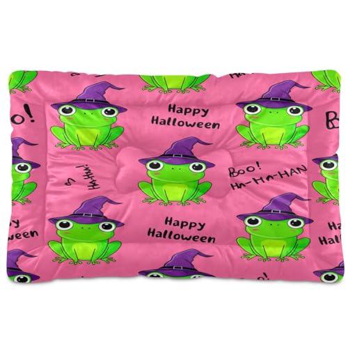 Waassud Dickes Hundebett, Halloween-Frosch, rutschfest, kaufest, Haustierbett für Hunde und Katzen, weich, waschbar, Hundehütte, für Boden, Sofa, Auto, 45,7 x 61 cm Waassud Dickes Hundebett, Halloween-Frosch, rutschfest, kaufest, Haustierbett für Hunde und Katzen, weich, waschbar, Hundehütte, für Boden, Sofa, Auto, 45,7 x 61 cm von Waassud