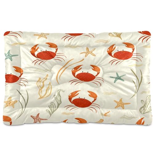 Waassud Dickes Hundebett, Krabben, rutschfest, kaufest, Haustierbett für Hunde und Katzen, weich, waschbar, Hundehüttenkissen für Boden, Sofa, Auto, 91,4 x 61 cm Waassud Dickes Hundebett, Krabben, rutschfest, kaufest, Haustierbett für Hunde und Katzen, weich, waschbar, Hundehüttenkissen für Boden, Sofa, Auto, 91,4 x 61 cm von Waassud