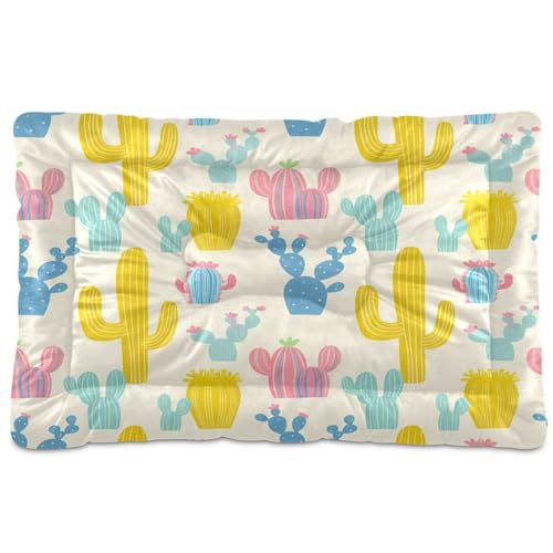 Waassud Dickes Hundebett, rutschfest, kaufest, für Hunde, Katzen, weich, waschbar, für Boden, Sofa, Auto, 91,4 x 61 cm, Kakteen Gelb Waassud Dickes Hundebett, rutschfest, kaufest, für Hunde, Katzen, weich, waschbar, für Boden, Sofa, Auto, 91,4 x 61 cm, Kakteen Gelb von Waassud