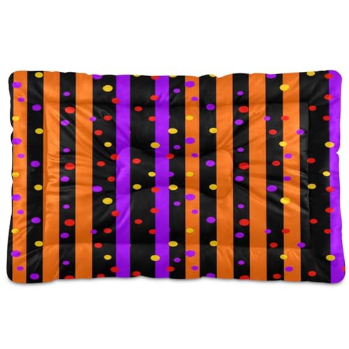 Waassud Dickes Hundebett mit Halloween-Streifen, rutschfest, kaufest, Haustierbett für Hunde und Katzen, weich, waschbar, Hundehüttenkissen für Boden, Sofa, Auto, 45,7 x 61 cm Waassud Dickes Hundebett mit Halloween-Streifen, rutschfest, kaufest, Haustierbett für Hunde und Katzen, weich, waschbar, Hundehüttenkissen für Boden, Sofa, Auto, 45,7 x 61 cm von Waassud