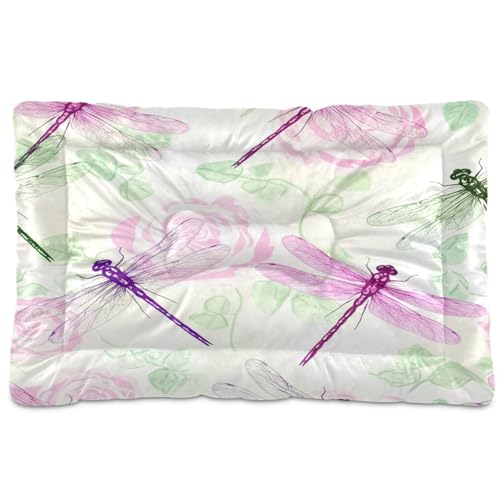 Waassud Dickes Hundebett mit Libellen-Motiv, rutschfest, kaufest, Haustierbett für Hunde und Katzen, weich, waschbar, für Boden, Sofa, Auto, 91,4 x 61 cm Waassud Dickes Hundebett mit Libellen-Motiv, rutschfest, kaufest, Haustierbett für Hunde und Katzen, weich, waschbar, für Boden, Sofa, Auto, 91,4 x 61 cm von Waassud