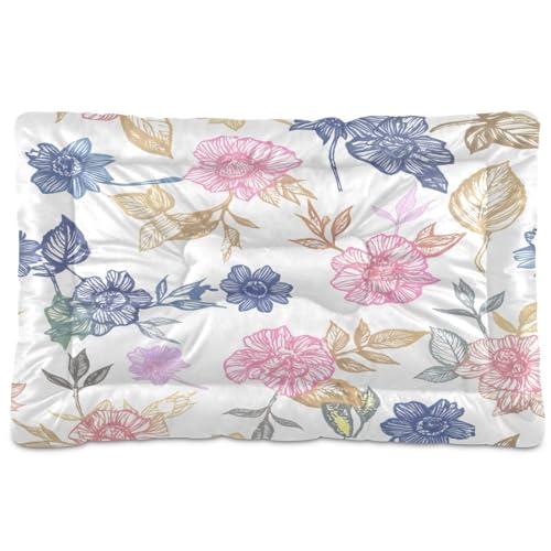 Waassud Dickes Hundebett mit Vintage-Blumen, rutschfest, kaufest, Haustierbett für Hunde und Katzen, weich, waschbar, Hundehüttenkissen für Boden, Sofa, Auto, 45,7 x 61 cm Waassud Dickes Hundebett mit Vintage-Blumen, rutschfest, kaufest, Haustierbett für Hunde und Katzen, weich, waschbar, Hundehüttenkissen für Boden, Sofa, Auto, 45,7 x 61 cm von Waassud