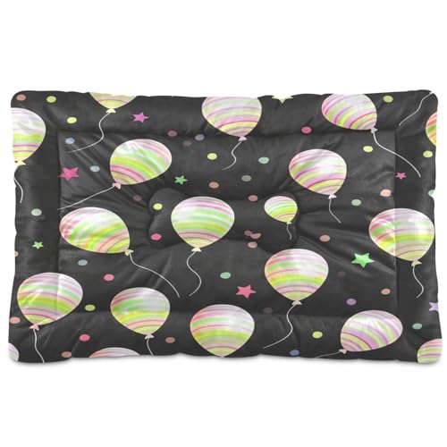 Waassud Gestreifte Luftballons, dicke Hundebett-Matte, rutschfest, kaufest, Haustierbett für Hunde, Katzen, weich, waschbar, Hundehüttenkissen für Boden, Sofa, Auto, 45,7 x 61 cm Waassud Gestreifte Luftballons, dicke Hundebett-Matte, rutschfest, kaufest, Haustierbett für Hunde, Katzen, weich, waschbar, Hundehüttenkissen für Boden, Sofa, Auto, 45,7 x 61 cm von Waassud