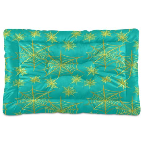 Waassud Golden Spider Webs Thick Dog Bed Mat Non-Slip Chew-Resistant Pet Bed for Dogs Cats Soft Washable Kennel Crate Pad for Floor Sofa Car 91.4 cm x 61.0 cm Waassud Golden Spider Webs Thick Dog Bed Mat Non-Slip Chew-Resistant Pet Bed for Dogs Cats Soft Washable Kennel Crate Pad for Floor Sofa Car 91.4 cm x 61.0 cm von Waassud