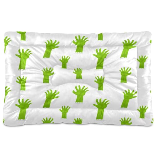 Waassud Grüne Zombie-Hände, dicke Hundebett-Matte, rutschfest, kaufest, Haustierbett für Hunde und Katzen, weich, waschbar, Hundehütten-Pad für Boden, Sofa, Auto, 91,4 x 61 cm Waassud Grüne Zombie-Hände, dicke Hundebett-Matte, rutschfest, kaufest, Haustierbett für Hunde und Katzen, weich, waschbar, Hundehütten-Pad für Boden, Sofa, Auto, 91,4 x 61 cm von Waassud
