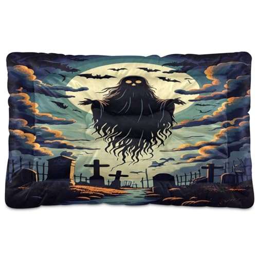 Waassud Gruseliges Friedhofsnacht, dickes Hundebett, Matte, rutschfest, kauresistent, Haustierbett für Hunde, Katzen, weich, waschbar, Hundehüttenkissen für Boden, Sofa, Auto, 45,7 x 61 cm Waassud Gruseliges Friedhofsnacht, dickes Hundebett, Matte, rutschfest, kauresistent, Haustierbett für Hunde, Katzen, weich, waschbar, Hundehüttenkissen für Boden, Sofa, Auto, 45,7 x 61 cm von Waassud