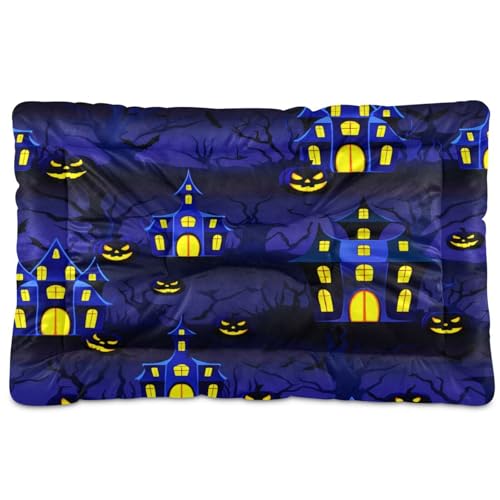 Waassud Halloween-Spukhäuser, dickes Hundebett, Matte, rutschfest, kauresistent, Haustierbett für Hunde, Katzen, weich, waschbar, Hundehütte, Kistenunterlage für Boden, Sofa, Auto, 91,4 x 61 cm Waassud Halloween-Spukhäuser, dickes Hundebett, Matte, rutschfest, kauresistent, Haustierbett für Hunde, Katzen, weich, waschbar, Hundehütte, Kistenunterlage für Boden, Sofa, Auto, 91,4 x 61 cm von Waassud