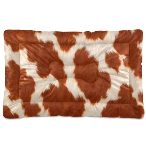 Waassud Hundebett, Kuh, dick, rutschfest, kaufest, Haustierbett für Hunde, Katzen, weich, waschbar, für Boden, Sofa, Auto, 91,4 x 61 cm, Braun und Weiß Waassud Hundebett, Kuh, dick, rutschfest, kaufest, Haustierbett für Hunde, Katzen, weich, waschbar, für Boden, Sofa, Auto, 91,4 x 61 cm, Braun und Weiß von Waassud