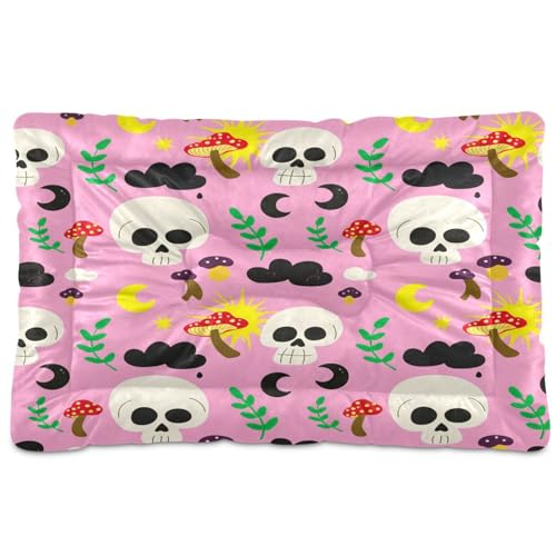 Waassud Hundebett-Matte mit Totenköpfen, rutschfest, kaufest, Haustierbett für Hunde, Katzen, weich, waschbar, Hundehüttenkissen für Boden, Sofa, Auto, 45,7 x 61 cm Waassud Hundebett-Matte mit Totenköpfen, rutschfest, kaufest, Haustierbett für Hunde, Katzen, weich, waschbar, Hundehüttenkissen für Boden, Sofa, Auto, 45,7 x 61 cm von Waassud
