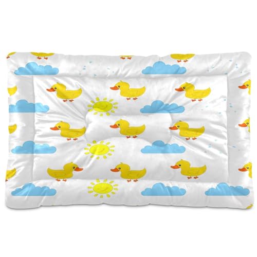 Waassud Hundebett-Matte mit süßen, gelben Enten, rutschfest, kaufest, Haustierbett für Hunde und Katzen, weich, waschbar, Hundehüttenkissen für Boden, Sofa, Auto, 45,7 x 61 cm Waassud Hundebett-Matte mit süßen, gelben Enten, rutschfest, kaufest, Haustierbett für Hunde und Katzen, weich, waschbar, Hundehüttenkissen für Boden, Sofa, Auto, 45,7 x 61 cm von Waassud