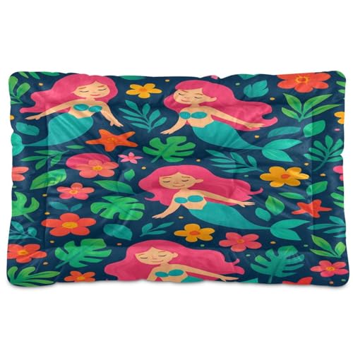 Waassud Niedliche Meerjungfrauen-Hundebett-Matte, rutschfest, kaufest, Haustierbett für Hunde und Katzen, weich, waschbar, Hundehütte, Kistenunterlage für Boden, Sofa, Auto, 91,4 x 61 cm Waassud Niedliche Meerjungfrauen-Hundebett-Matte, rutschfest, kaufest, Haustierbett für Hunde und Katzen, weich, waschbar, Hundehütte, Kistenunterlage für Boden, Sofa, Auto, 91,4 x 61 cm von Waassud