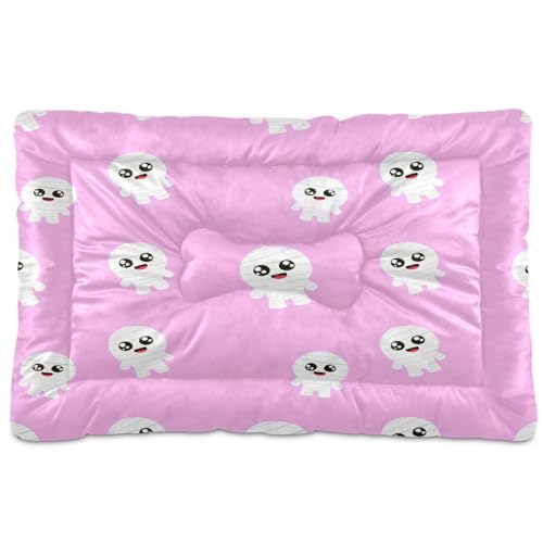 Waassud Niedliches Happy Mummy dickes Hundebett, rutschfest, kauresistent, Haustierbett für Hunde und Katzen, weich, waschbar, Hundehüttenkissen für Boden, Sofa, Auto, 45,7 x 61 cm von Waassud