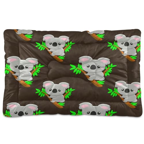 Waassud Niedliches Koalas dickes Hundebett, rutschfest, kauresistent, Haustierbett für Hunde und Katzen, weich, waschbar, Hundehüttenkissen für Boden, Sofa, Auto, 45,7 x 61 cm von Waassud