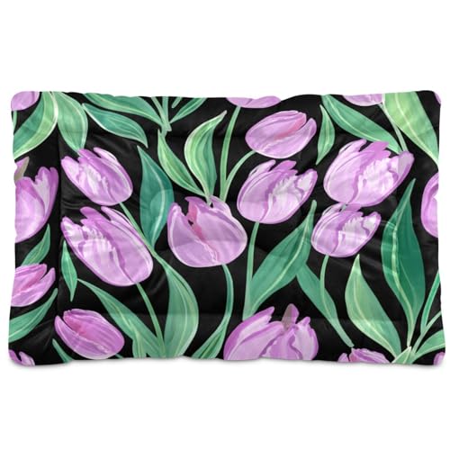 Waassud Tulpen dickes Hundebett, rutschfest, kaufest, Haustierbett für Hunde und Katzen, weich, waschbar, Hundehüttenkissen für Boden, Sofa, Auto, 91,4 x 61 cm Waassud Tulpen dickes Hundebett, rutschfest, kaufest, Haustierbett für Hunde und Katzen, weich, waschbar, Hundehüttenkissen für Boden, Sofa, Auto, 91,4 x 61 cm von Waassud