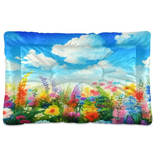 Waassud Vibrant Wildflower Meadow Thick Dog Bed Mat Non-Slip Chew-Resistant Pet Bed for Dogs Cats Soft Washable Kennel Crate Pad for Floor Sofa Car 91.4 cm x 61.0 cm Waassud Vibrant Wildflower Meadow Thick Dog Bed Mat Non-Slip Chew-Resistant Pet Bed for Dogs Cats Soft Washable Kennel Crate Pad for Floor Sofa Car 91.4 cm x 61.0 cm von Waassud