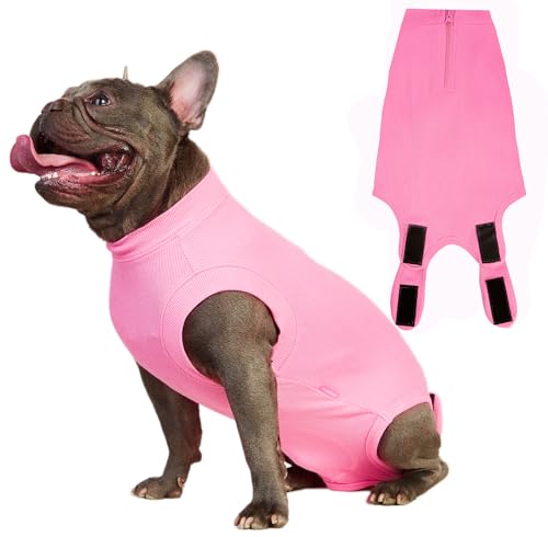 Wabdhaly Chirurgischer Genesungsanzug für Hunde, kleiner Anzug für weibliche Spay männliche und männliche Hunde, Welpen, chirurgische Genesung, blanko, rosa, XS von Wabdhaly