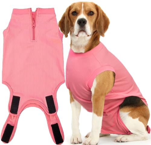 Wabdhaly Genesungsanzug für Hunde, alternativer OP-Anzug mit Reißverschluss, weicher Hunde-OP-Anzug gegen Lecken, atmungsaktiv, chirurgischer Anzug für Hündinnen Wabdhaly Genesungsanzug für Hunde, alternativer OP-Anzug mit Reißverschluss, weicher Hunde-OP-Anzug gegen Lecken, atmungsaktiv, chirurgischer Anzug für Hündinnen von Wabdhaly