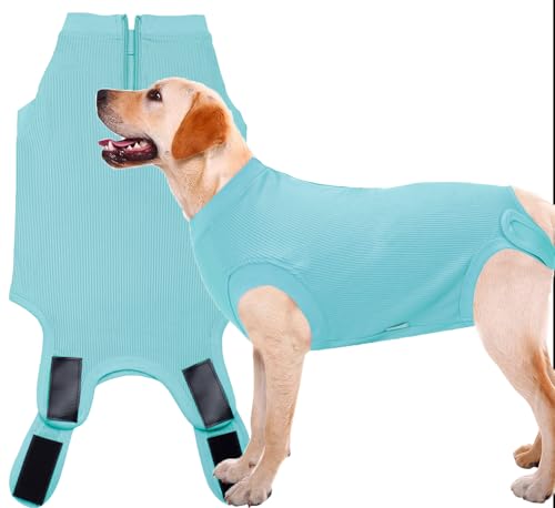 Wabdhaly Genesungsanzug für Hunde, alternativer OP-Anzug mit Reißverschluss, weicher Hunde-OP-Anzug gegen Lecken, atmungsaktiv, chirurgischer Anzug für Hündinnen Wabdhaly Genesungsanzug für Hunde, alternativer OP-Anzug mit Reißverschluss, weicher Hunde-OP-Anzug gegen Lecken, atmungsaktiv, chirurgischer Anzug für Hündinnen von Wabdhaly