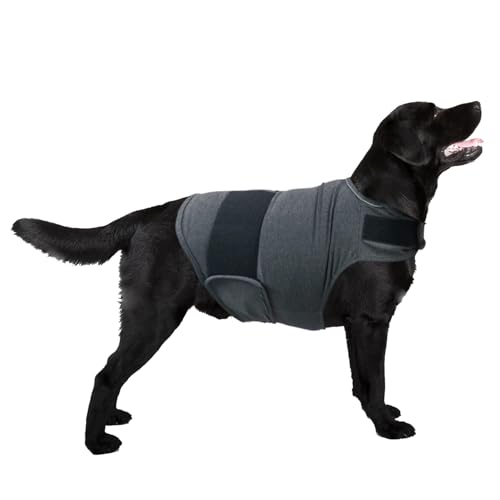Hunde-Angst-Shirt, Jacke, Stressabbau-Mantel, verstellbare Weste für Feuerwerk, Gewitter, beruhigende Weste, Wickelkleidung für Hunde, Größe L Hunde-Angst-Shirt, Jacke, Stressabbau-Mantel, verstellbare Weste für Feuerwerk, Gewitter, beruhigende Weste, Wickelkleidung für Hunde, Größe L von WacHomz