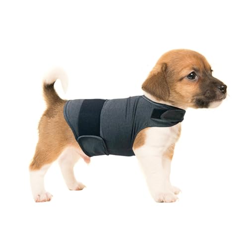 Hunde-Angst-Shirt, Jacke, Stressabbau-Mantel, verstellbare Weste für Feuerwerk, Gewitter, beruhigende Weste, Wickelkleidung für Hunde (XS) von WacHomz