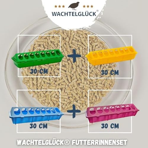 WachtelGlück® Set Futterrinnen von WachtelGlück