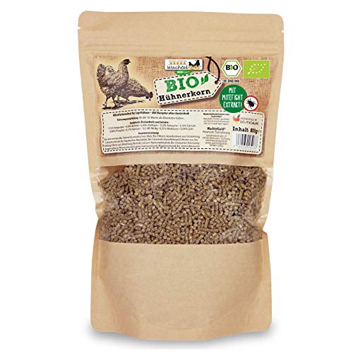 ChickenGold ProNatur-Hühnerkorn 800g - Hühnerfutter Pellets - Bio Legekorn Biofutter - sojafrei ChickenGold ProNatur-Hühnerkorn 800g - Hühnerfutter Pellets - Bio Legekorn Biofutter - sojafrei von WachtelGold