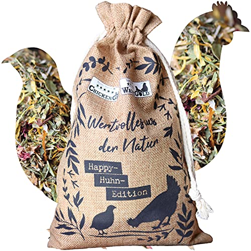 HappyPick Kräuter - Eukalyptus & Rose 300g - Happy Huhn Edition für Hühner, Wachteln, Enten & Gänse von WachtelGold