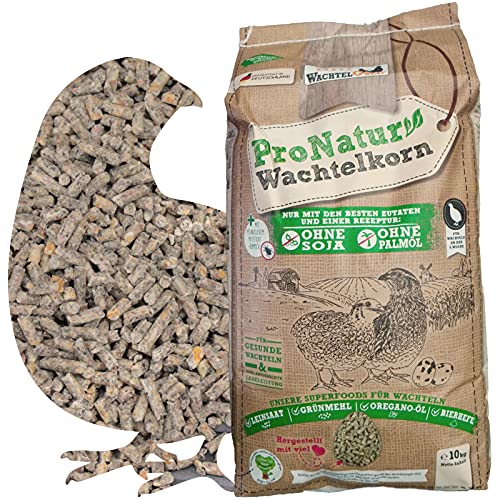 WachtelGold ProNatur-Wachtelkorn 10kg - Wachtelfutter Pellets - Bio Legekorn Biofutter von WachtelGold