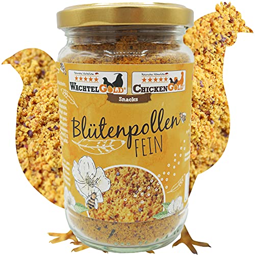 WachtelGold Blütenpollen fein 200g - die wahre Vitaminbombe für Wachteln, Hühner & Co. von WachtelGold