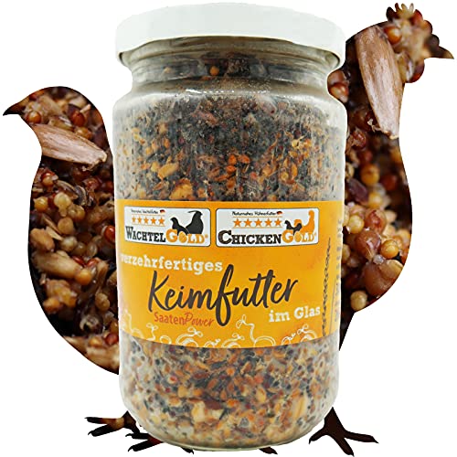 WachtelGold Keimfutter SaatenPower -verzehrfertig- 260g - für Wachteln, Hühner & Co. von WachtelGold