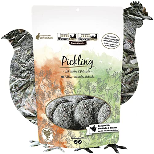 WachtelGold Pickling 650g - gepresster Kräuterpickstein für Wachteln, Hühner, Kaninchen, Meerschweinchen & Pferde von WachtelGold