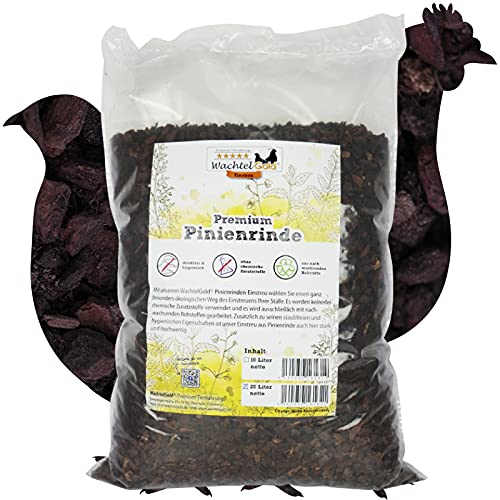WachtelGold Pinienrinde 20 Ltr. - Rindenmulch Einstreu Bodengrund - antibakterielle & fungizide Wirkung WachtelGold Pinienrinde 20 Ltr. - Rindenmulch Einstreu Bodengrund - antibakterielle & fungizide Wirkung von WachtelGold