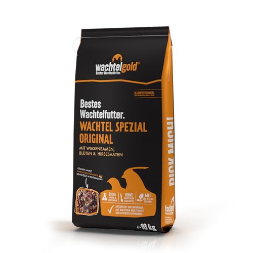 WachtelGold Wachtel Spezial Original Futter 30kg (3x10kg)-reich an Kräutern, Sämereien und Blüten von WachtelGold