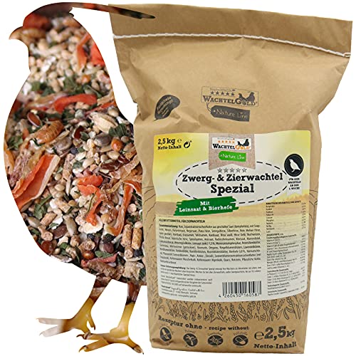 WachtelGold Zwerg- & Zierwachtel Spezial Futter 2,5kg - Ideal für alle Arten an Zierwachteln - Schopfwachteln, Straußwachteln UVM. WachtelGold Zwerg- & Zierwachtel Spezial Futter 2,5kg - Ideal für alle Arten an Zierwachteln - Schopfwachteln, Straußwachteln UVM. von WachtelGold