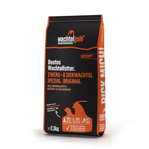 WachtelGold Zwerg- & Zierwachtel Spezial Futter 2,5kg - Ideal für alle Arten an Zierwachteln - Schopfwachteln, Straußwachteln UVM. von WachtelGold