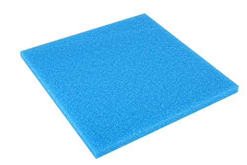 Wacredo Filterschaum zur Verwendung für Aquaristik und Teichfiltersysteme Filterschwamm Filtermatte (50 x 50 x 3cm - 10PPI (grob), blau) von Wacredo