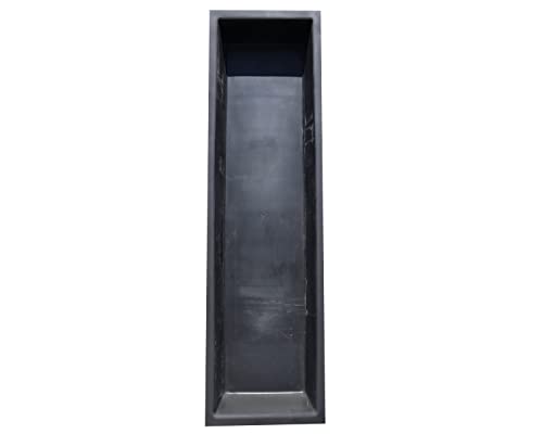 Wacredo GFK Rechteckbecken 280 x 70 x 35cm Kneippbecken Teichbecken Wasserspielbecken architektonisches Wasserbecken für Wasserspiel Glasfaser (Schwarz) von Wacredo