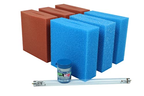 Wacredo Wartungspaket für Oase Biotec 10 Teichfilter Schwamm Set Filterstarter 1x 15 Watt Leuchtmittel Komplettset Wasseraufbereitung Filterschwamm Teichpflege Ersatzschwämme Wacredo Wartungspaket für Oase Biotec 10 Teichfilter Schwamm Set Filterstarter 1x 15 Watt Leuchtmittel Komplettset Wasseraufbereitung Filterschwamm Teichpflege Ersatzschwämme von Wacredo