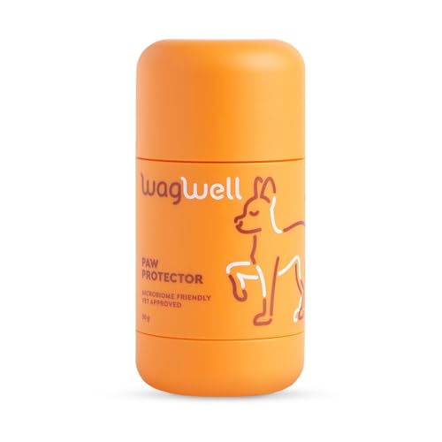 Wagwell Hundepfotenbalsam – Tierarztzugelassener Pfotenschutz-Balsam für Hunde – feuchtigkeitsspendender Pfotenbalsam für Salz, Schnee und heißen Gehweg von WagWell