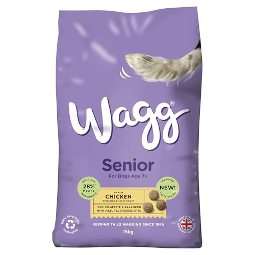 Wagg Hundefutter komplett Senior trockene Mischung 2 kg (6 Stück) - 15KG von Wagg