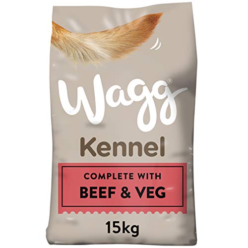 Wagg Kennel Complete Trockenfutter für Erwachsene Hunde Rind & Gemüse 15 kg - Fleischige Zutaten kommen zuerst von Wagg