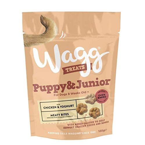 Wagg Welpen & Junior-Leckereien Mit Huhn & Joghurt 120G (Packung mit 2) von Wagg