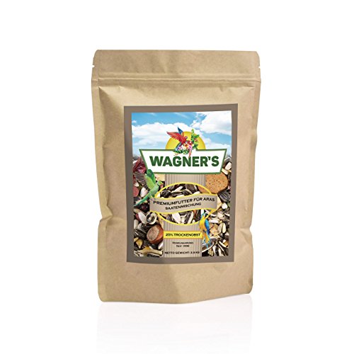 Wagner's | Premium Futter mit Obst für Aras - 2,5 kg Papageienfutter von Wagner's
